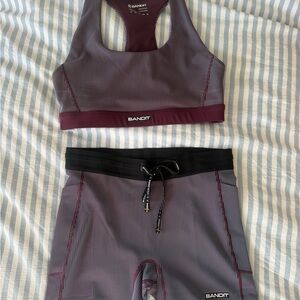 Bandit Striped Sports Bra and Shorts Set